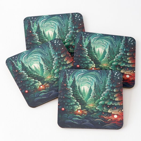Item preview, psychedelic christmas tree holiday print designed and sold by dcrc.