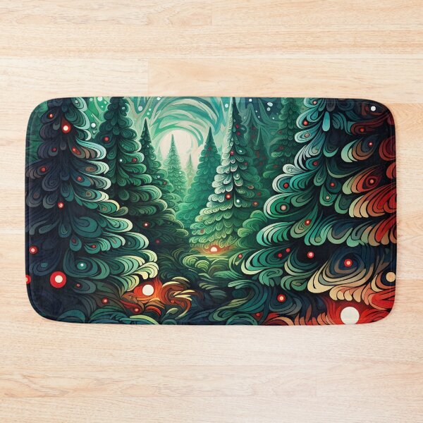 Item preview, psychedelic christmas tree holiday print designed and sold by dcrc.