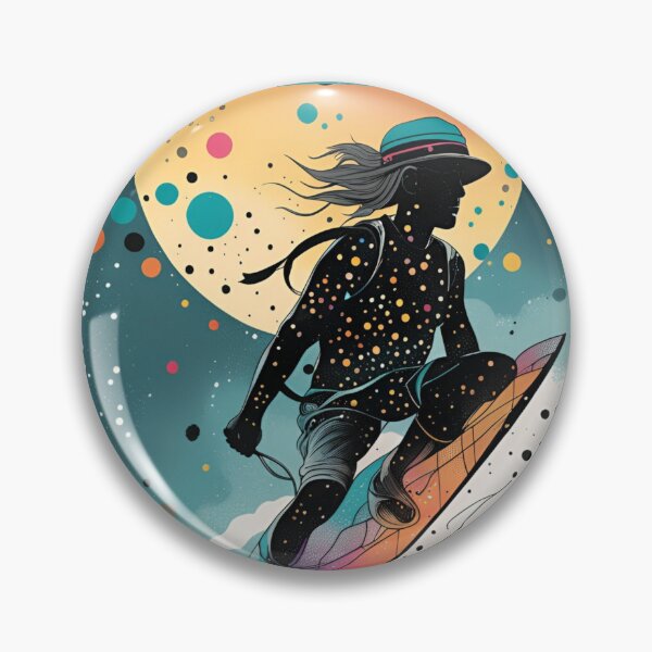 Item preview, Surfing with Bubbles and Dots designed and sold by Tw1nsAIArt.