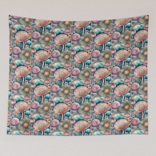 Item preview, underwater flora patterns pastel tones designed and sold by Creativesphotos.