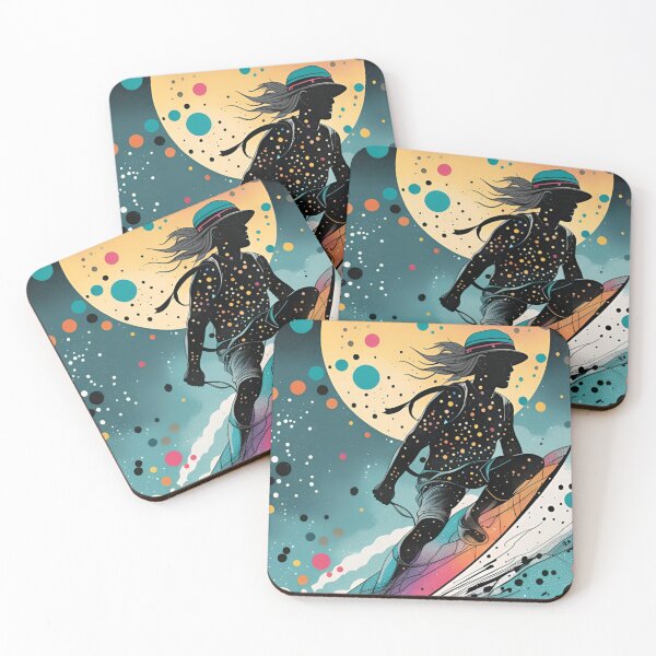 Item preview, Surfing with Bubbles and Dots designed and sold by Tw1nsAIArt.