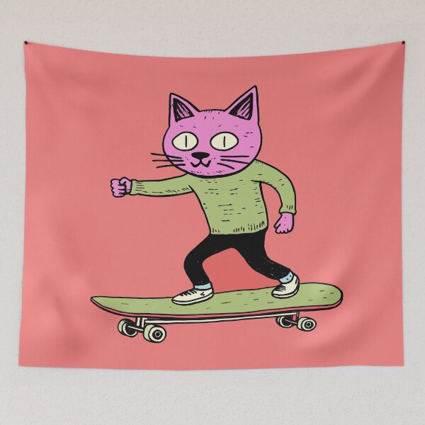 Item preview, Skateboarding Cat designed and sold by TheHellSong.