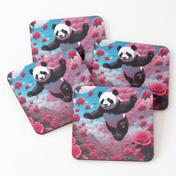 Item preview, Cute Panda and Roses Art Painting Cartoon Simple 2 designed and sold by SoloCraftStudio.