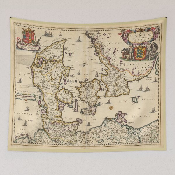 Item preview, Vintage Map of Denmark (1690) designed and sold by BravuraMedia.