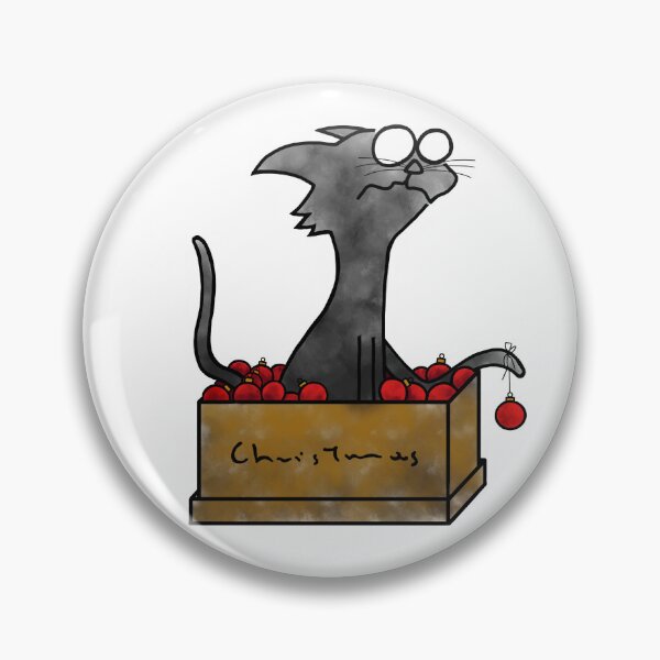 Item preview, Christmas cat designed and sold by GabiDoodles.