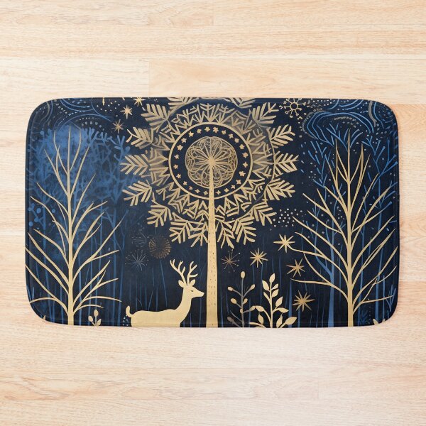 Item preview, christmas lino print holiday decor print designed and sold by dcrc.