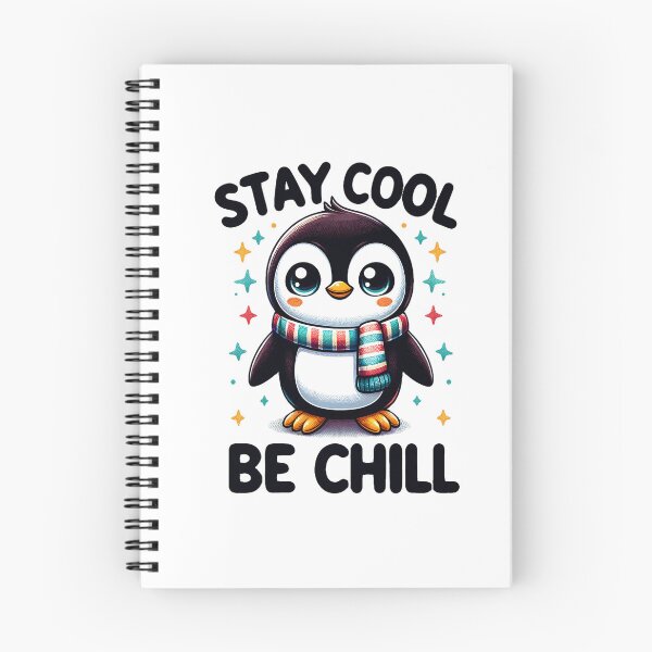 Item preview, "Stay Cool Be Chill" Penguin with Scarf designed and sold by luvablelifeform.