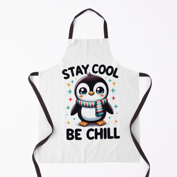 Item preview, "Stay Cool Be Chill" Penguin with Scarf designed and sold by luvablelifeform.