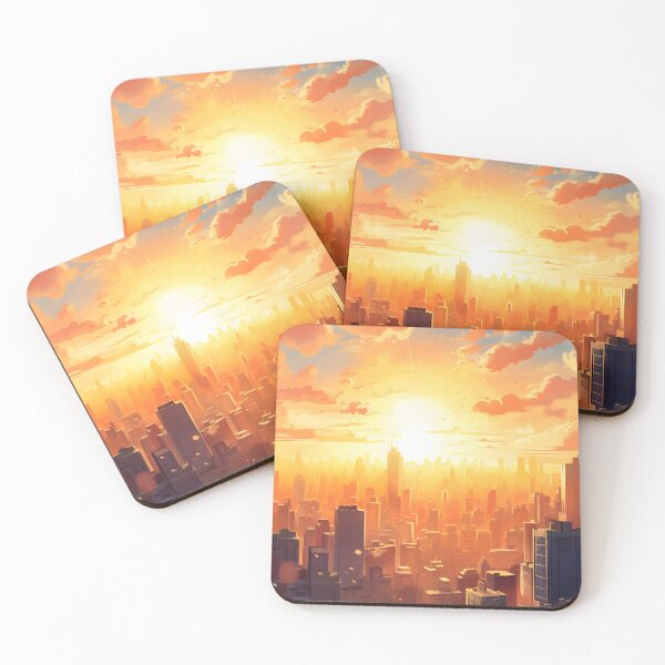Item preview, City Colors: A Bustling Watercolor Skyline at Sunset designed and sold by Shirtastically.