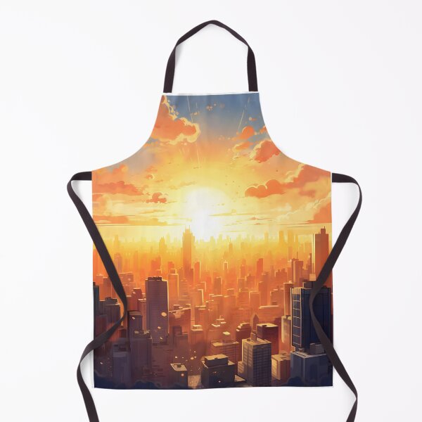 Item preview, City Colors: A Bustling Watercolor Skyline at Sunset designed and sold by Shirtastically.