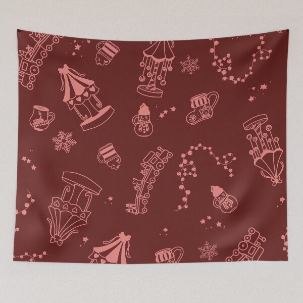 Item preview, Holiday Festival with Carousels, Trains, Hot Drinks, and Snow designed and sold by eloulamb.