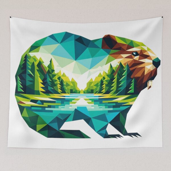 Item preview, beaver designed and sold by FarbenFabel.