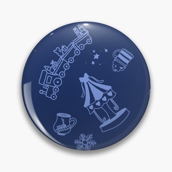 Item preview, Blue Holiday Festival with Carousels, Trains, Hot Drinks, and Snow designed and sold by eloulamb.