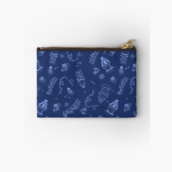 Item preview, Blue Holiday Festival with Carousels, Trains, Hot Drinks, and Snow designed and sold by eloulamb.