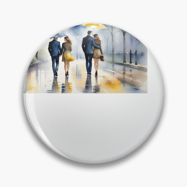 Item preview, A Charming Couple's Stroll Through a Rainy City Street designed and sold by PanoramaPrints.