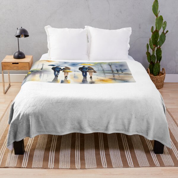 Item preview, A Charming Couple's Stroll Through a Rainy City Street designed and sold by PanoramaPrints.