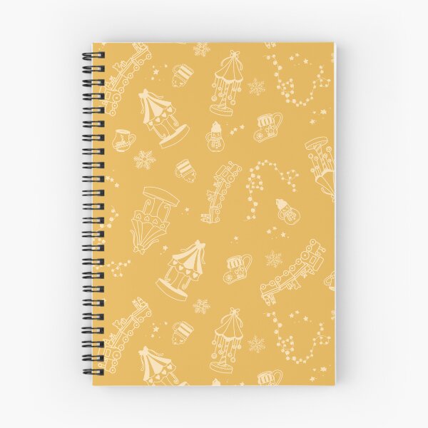 Item preview, Yellow Holiday Festival with Carousels, Trains, Hot Drinks, and Snow designed and sold by eloulamb.