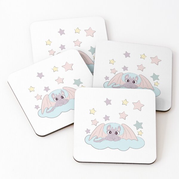 Item preview, Baby dragon with large wings sits on a cloud designed and sold by BUNNY  AND FUNNY.
