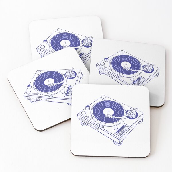 Item preview, DJ Turntable Retro Graphic Tee (Blue Lines) Analog / Music designed and sold by analogdigitalvz.