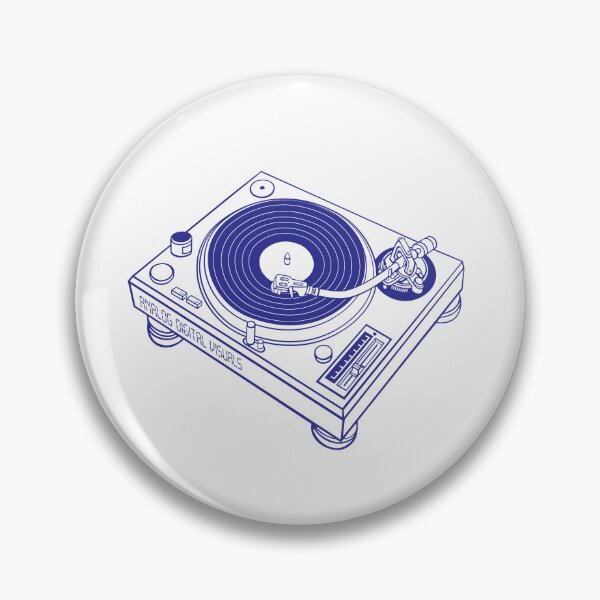 Item preview, DJ Turntable Retro Graphic Tee (Blue Lines) Analog / Music designed and sold by analogdigitalvz.