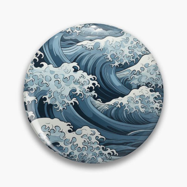 Item preview, Japanese wave design  designed and sold by NuttyCottage.