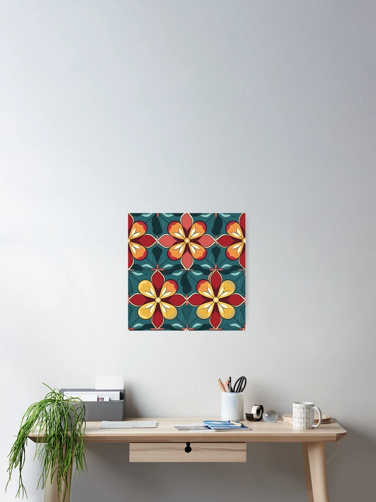 Thumbnail 2 of 3, Poster, Inlay Style Pattern designed and sold by SideSignal.