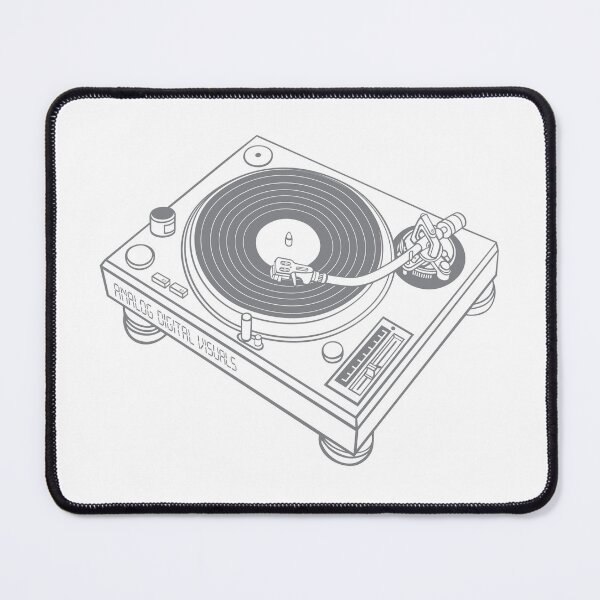 Item preview, DJ Turntable Retro Graphic Tee (Gray Lines) Analog / Music designed and sold by analogdigitalvz.