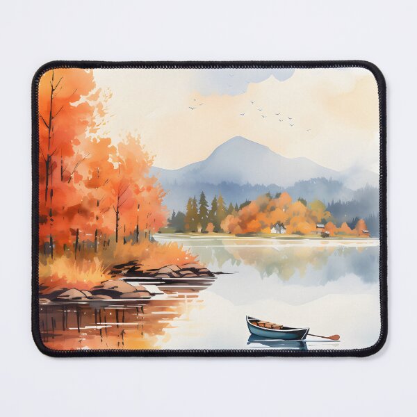 Item preview, Lake Lullaby: A Watercolor Autumn Scene designed and sold by Shirtastically.
