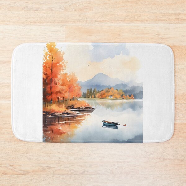 Item preview, Lake Lullaby: A Watercolor Autumn Scene designed and sold by Shirtastically.