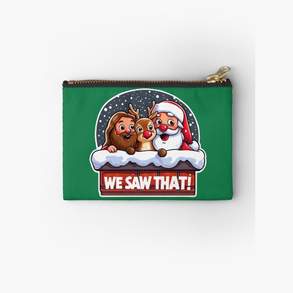 Item preview, WE SAW THAT meme JESUS Santa Claus Rudolph the Red Nosed Reindeer Chimney designed and sold by plushism.