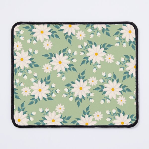 Item preview, Green flowery pattern designed and sold by SatuStudio.