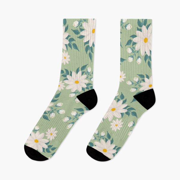 Item preview, Green flowery pattern designed and sold by SatuStudio.