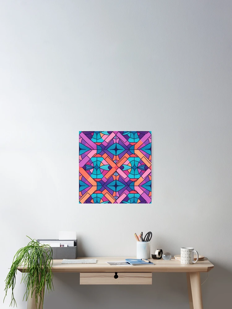 Thumbnail 2 of 3, Poster, Inlay Style Pattern designed and sold by SideSignal.