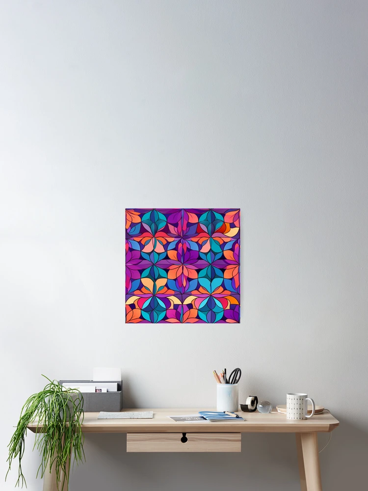 Thumbnail 2 of 3, Poster, Inlay Style Pattern designed and sold by SideSignal.