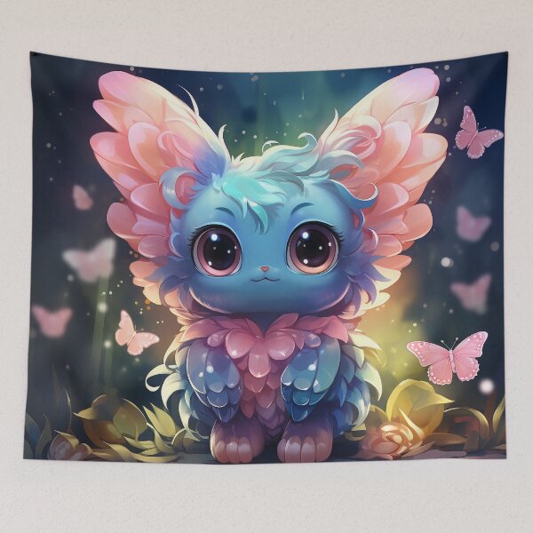 Item preview, Magic Blue Butterfly Fox designed and sold by OldNewAmbient.