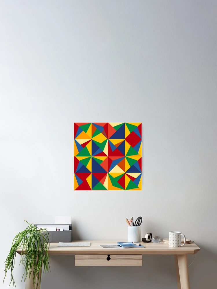 Thumbnail 2 of 3, Poster, Inlay Style Pattern designed and sold by SideSignal.