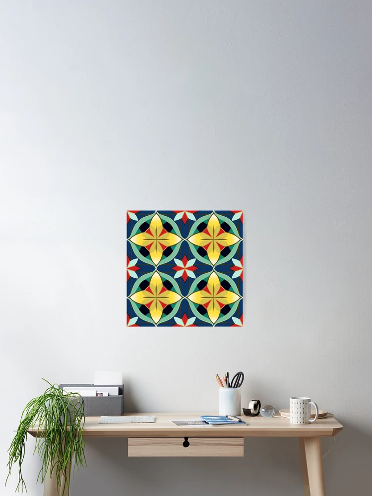 Thumbnail 2 of 3, Poster, Inlay Style Pattern designed and sold by SideSignal.