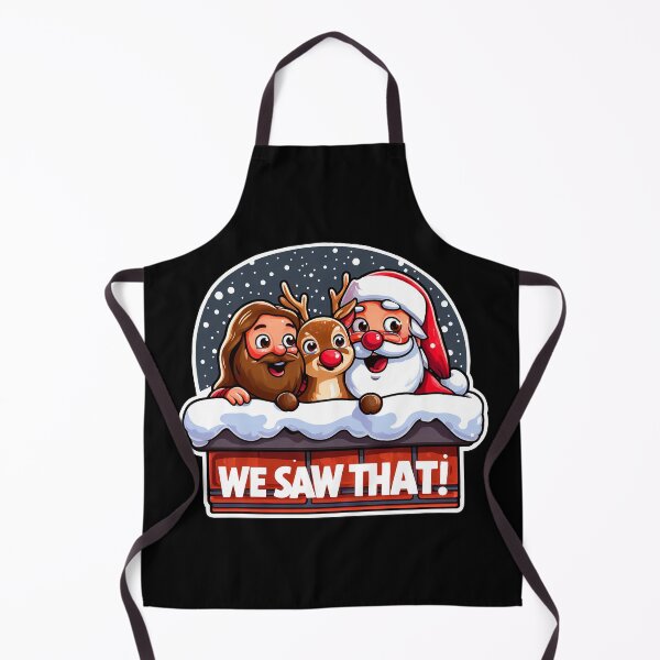 Item preview, WE SAW THAT meme JESUS Santa Claus Rudolph the Red Nosed Reindeer Chimney designed and sold by plushism.
