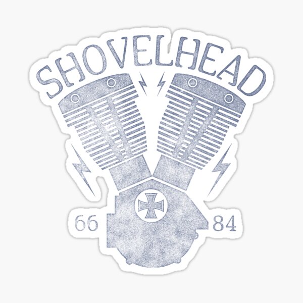 Shovelhead Motorcycle Engine Glossy Sticker