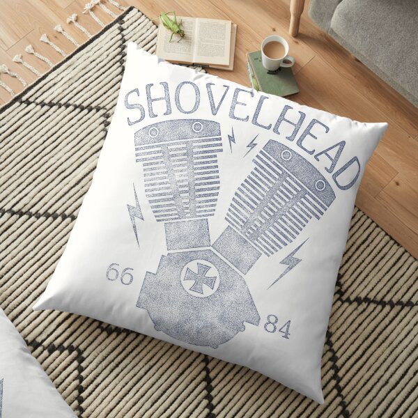 Shovelhead Motorcycle Engine Floor Pillow