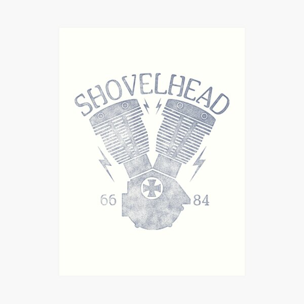 Shovelhead Motorcycle Engine Art Print