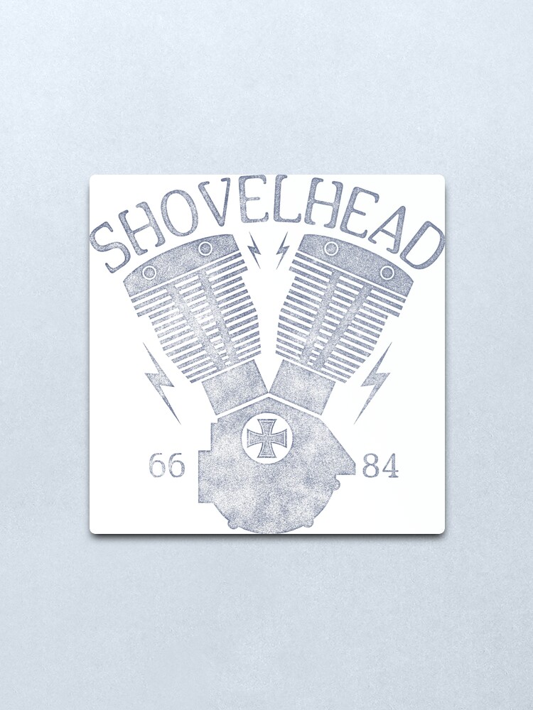 Alternative Ansicht von Shovelhead Motorcycle Engine Metallbild