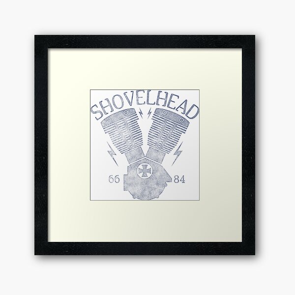 Shovelhead Motorcycle Engine Framed Art Print