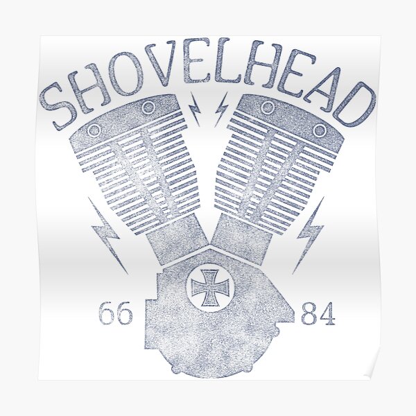 Shovelhead Motorcycle Engine Poster