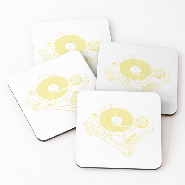 Item preview, DJ Turntable Retro Graphic Tee (Flavescent Yellow Lines) Analog / Music designed and sold by analogdigitalvz.