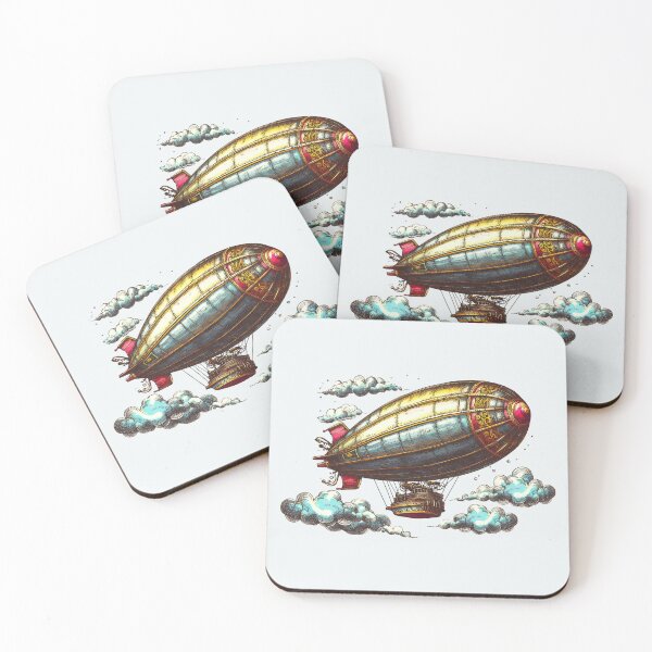 Item preview, Fantasy Steampunk Flying Zepplin designed and sold by organicgal.