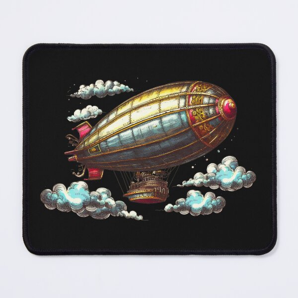Item preview, Fantasy Steampunk Flying Zepplin designed and sold by organicgal.