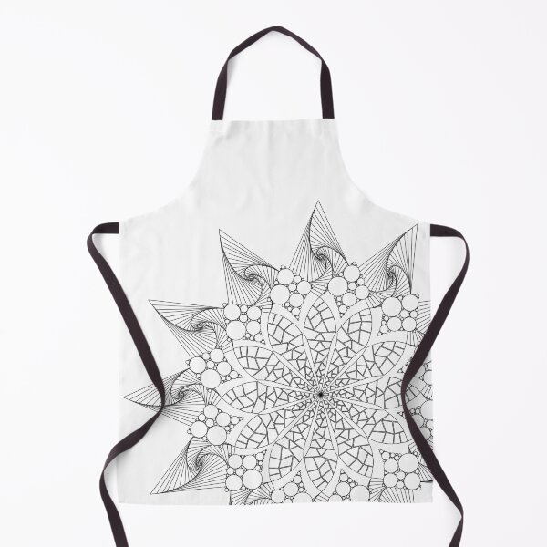 Item preview, Black and White Twirly Star Flower designed and sold by DHTDesigns.