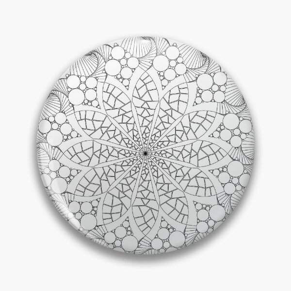 Item preview, Black and White Twirly Star Flower designed and sold by DHTDesigns.