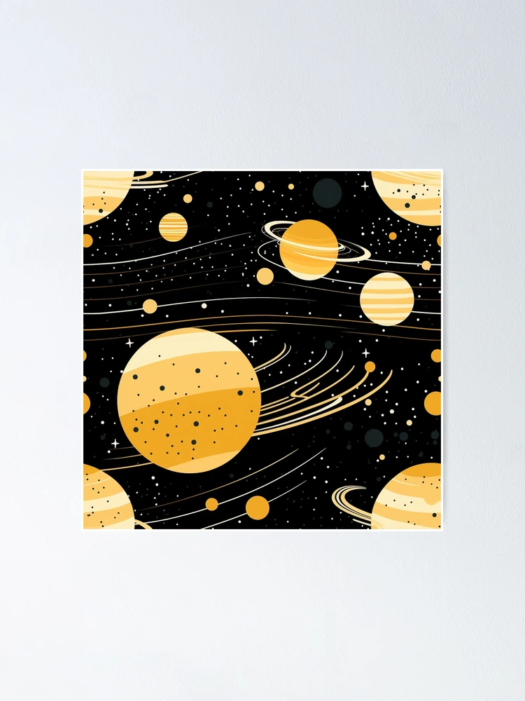 Thumbnail 1 of 3, Poster, Interstellar Pattern designed and sold by SideSignal.